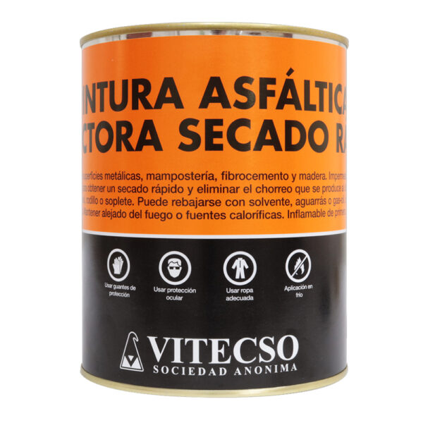 Pintura Asfáltica Secado Rápido al Solvente 4 Lts Iacono Tienda