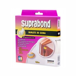 Burlete Autoadhesivo de Goma p/ Puertas y Ventanas Perfil P 5 Mts. - Blanco
