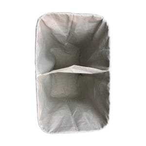 Cesto Canasto Organizador Rectangular Doble Plegable Bambú c/ Tapa - Imagen 4