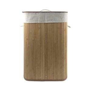 Cesto Canasto Organizador Rectangular Plegable Bambú c/ Tapa - Imagen 5