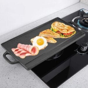 Plancha y Grill Antiadherente Doble Cara de Hierro 43 cm - Imagen 3