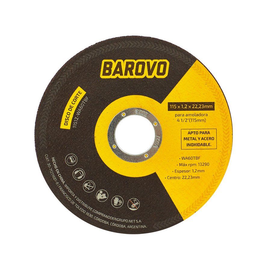 Disco de Corte 4 1/2″ (115 mm.) x 1 mm. p/ Amoladora