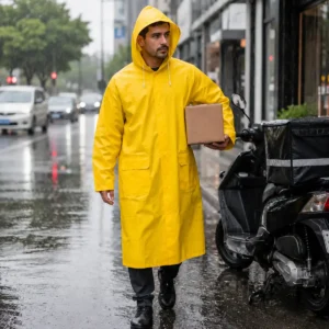 Privado: Capa de Lluvia Impermeable con Capucha 190 Micrones – Pvc - XL